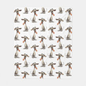 gekke whippet fleece deken (Voorkant)