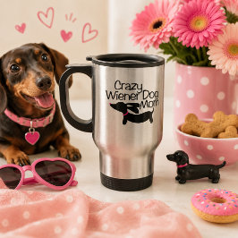Gekke Wiener Dog Moeder Reizen Theekoffiekop Reisbeker