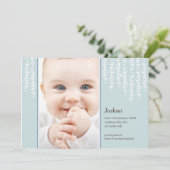 Gekke Wijnranken Moderne Geboorteaankondigingskaar Aankondiging (Staand voorkant)