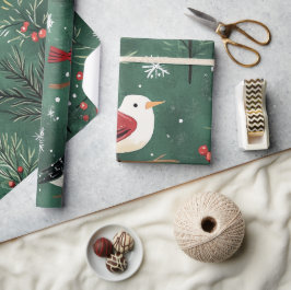 Gekke winter kerstpatronen cadeaupapier