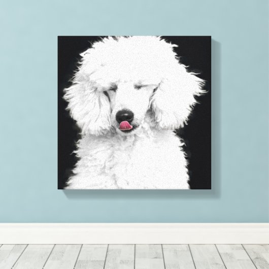 Gekke wit hulpmiddel canvas afdruk (Insitu (Houten vloer))