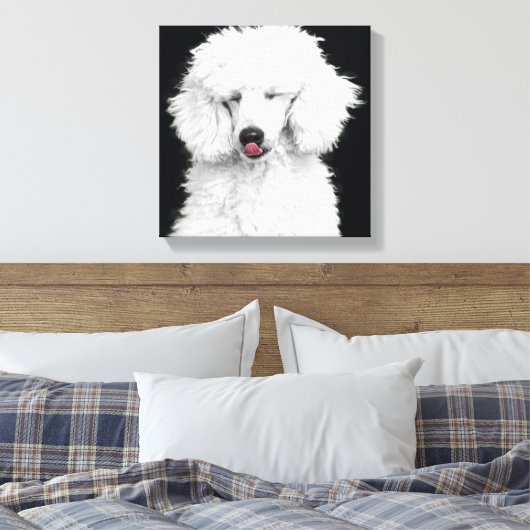 Gekke wit hulpmiddel canvas afdruk (Insitu (Slaapkamer))