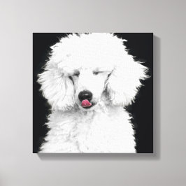 Gekke wit hulpmiddel canvas afdruk