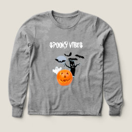 Gekke Witte Geest met Gotische Lettering Halloween