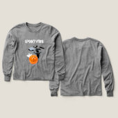 Gekke Witte Geest met Gotische Lettering Halloween (Voorkant /achterkant)