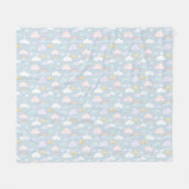 Gekke wolken en regenbogen fleece deken (Voorkant (Horizontaal))