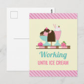 Gekke woordspeling die werkt tot Ice Cream - Yummy Briefkaart (Voorkant / Achterkant)