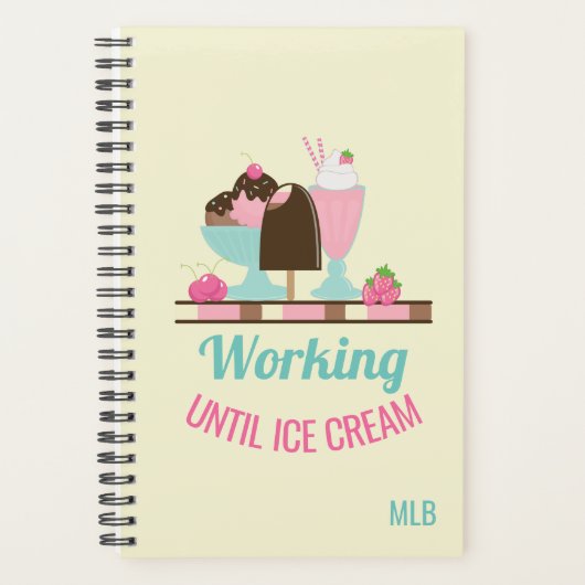 Gekke woordspeling die werkt tot Ice Cream - Yummy Planner (Voorkant)