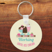 Gekke woordspeling die werkt tot Ice Cream - Yummy Sleutelhanger (Voorkant)