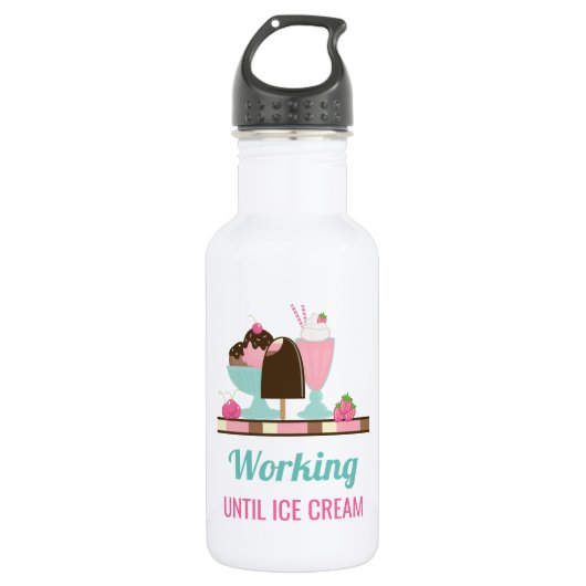 Gekke woordspeling die werkt tot Ice Cream - Yummy Waterfles (Voorkant)