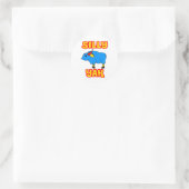 Gekke Yak Ronde Sticker (Tas)
