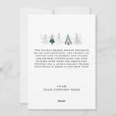 Gekke zakelijke kerstklanten feestdagenkaart (Achterkant)