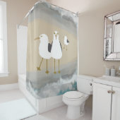 Gekke zeegarnaal douchegordijn (In situ)