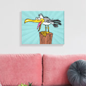 gekke zeegarnale cartoon canvas afdruk (Insitu (Woonkamer))