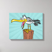 gekke zeegarnale cartoon canvas afdruk (Voorkant)
