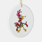 gekke zingroostercartoon keramisch ornament (Rechts)