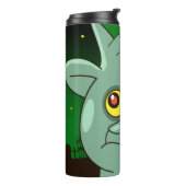 Gekke zombie op het kerkhof thermosbeker (Gedraaid links)