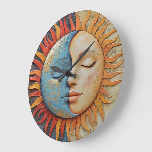 Gekke zon en maan grote klok (Hoek)