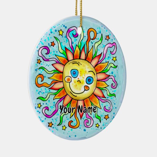 Gekke zon keramisch ornament (Rechts)