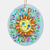 Gekke zon keramisch ornament (Links)