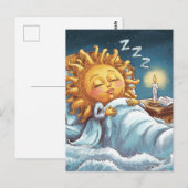 Gekke zonneschijn in bed briefkaart (Voorkant / Achterkant)