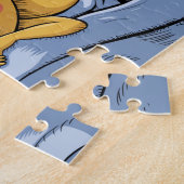 Gekke zonneschijn in bed legpuzzel (Zijkant)