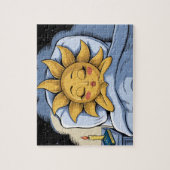 Gekke zonneschijn in bed legpuzzel (Verticaal)