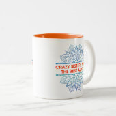 Gekke zussen maken de beste tantes, Liefdevolle ta Tweekleurige Koffiemok (Voorkant rechts)