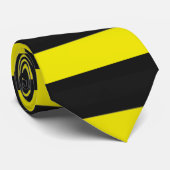 Gekke zwart/gele strips stropdas (Opgerold)