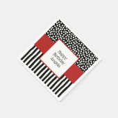 Gekke zwart-wit patronen met rood servet (Hoek)