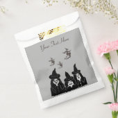 gekke zwarte heksen schrikbeeld halloween bedankzakje (Gezegeld)