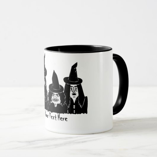 gekke zwarte heksen schrikbeeld halloween mok (Voorkant rechts)