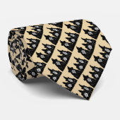 gekke zwarte heksen schrikbeeld halloween stropdas (Opgerold)