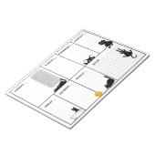 Gekke zwarte kat A4 wekelijks pad Notitieblok (Schuin)