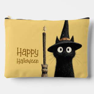Gekke Zwarte Kat Gelukkig Halloween Etui