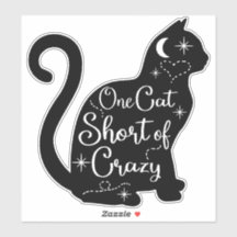 gekke zwarte kat Sticker