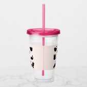 Gekke zwarte katten acryl drinkbeker (Rechts)