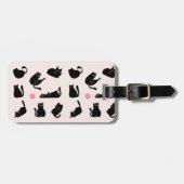 Gekke zwarte katten bagagelabel (Voorkant horizontaal)