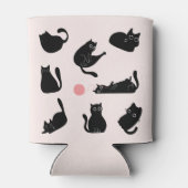 Gekke zwarte katten blikjeskoeler (Achterkant)