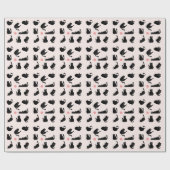 Gekke zwarte katten cadeaupapier (Vlak)