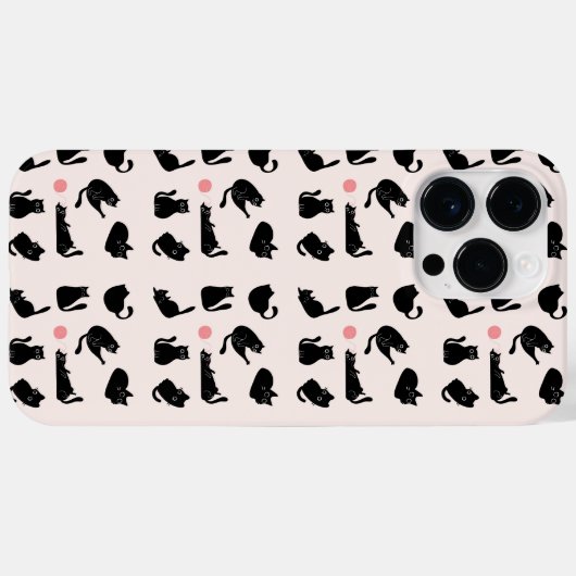 Gekke zwarte katten Case-Mate iPhone case (Achterkant (horizontaal))