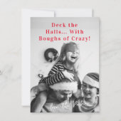 Gekken van Crazy | Grappig 3 foto kerst Feestdagenkaart (Voorkant)