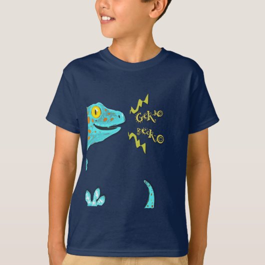 "Gekko gecko" Cute Calling Tokay Gecko T-shirt (Voorkant)
