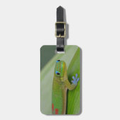 gekko groene taro bagagelabel (Voorkant verticaal)
