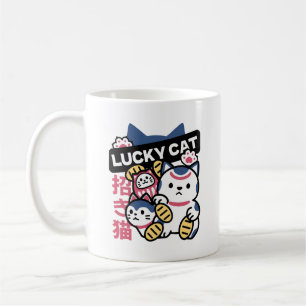 Gekko Kat Maneki Neko – Japanse Gelukskat Koffiemok