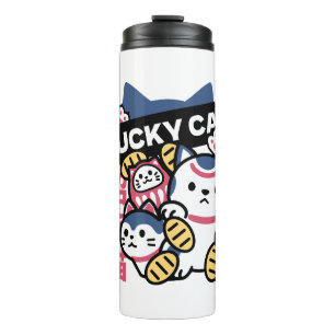 Gekko Kat Maneki Neko – Japanse Gelukskat Thermosbeker