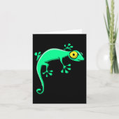 Gekko Lizard Halloween Kostuum Grappig Halloween Kaart (Voorkant)