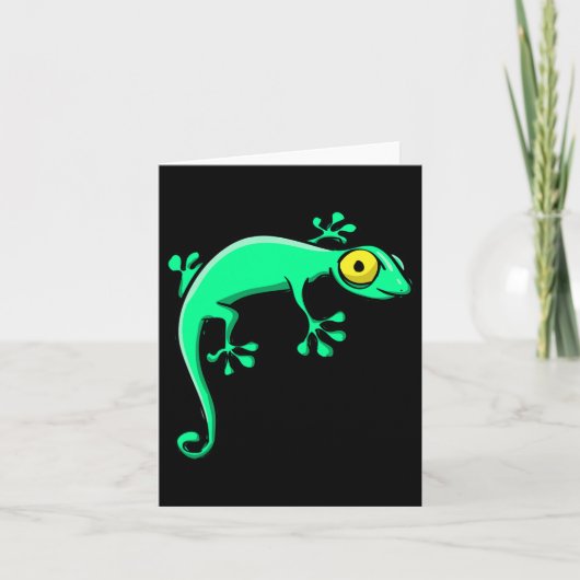 Gekko Lizard Halloween Kostuum Grappig Halloween Kaart (Voorkant)