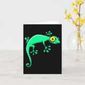 Gekko Lizard Halloween Kostuum Grappig Halloween Kaart (Gele Bloem)