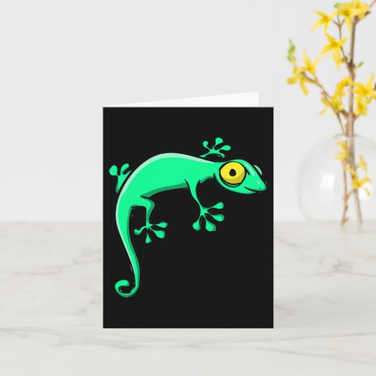 Gekko Lizard Halloween Kostuum Grappig Halloween Kaart (Gele Bloem)